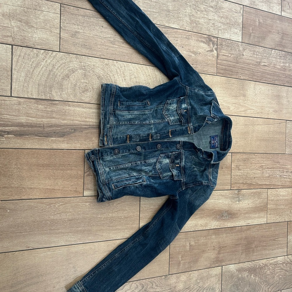 Denim Jacket with Button Closure - Picture 2 of 3